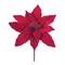 Melrose Set of 24 Red Glittered Poinsettia Artificial Christmas Stems 25&#x22;
